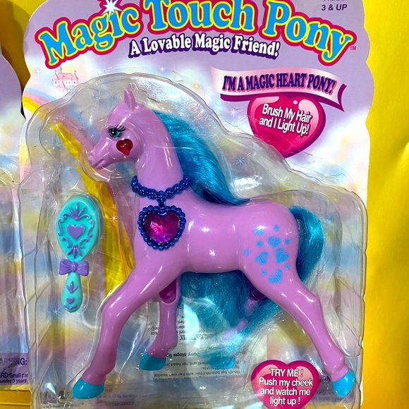 MAGIC TOUCH PONY VTG 90s MAGIC HEART PONY HEARTS LIGHT UP & BLINK BUNDLE OF 2 - Picture 6 of 16